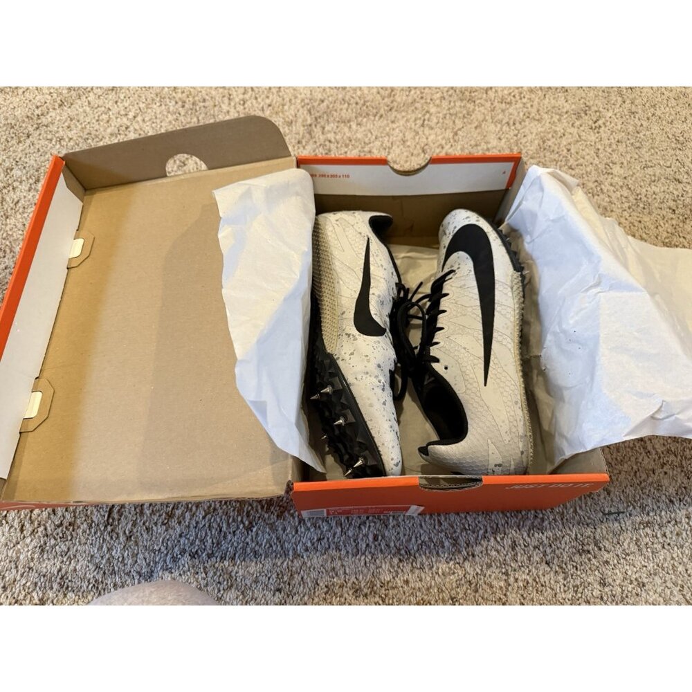 Nike Zoom Rival S 9.5Track Field Sprint Spike Racing Shoe -Black White -Women 11 - Picture 7 of 7